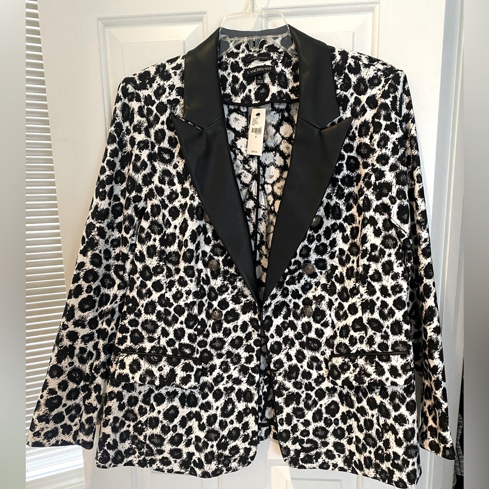 Lane Bryant, The Bryant Blazer, leopard print, nwt, size 22